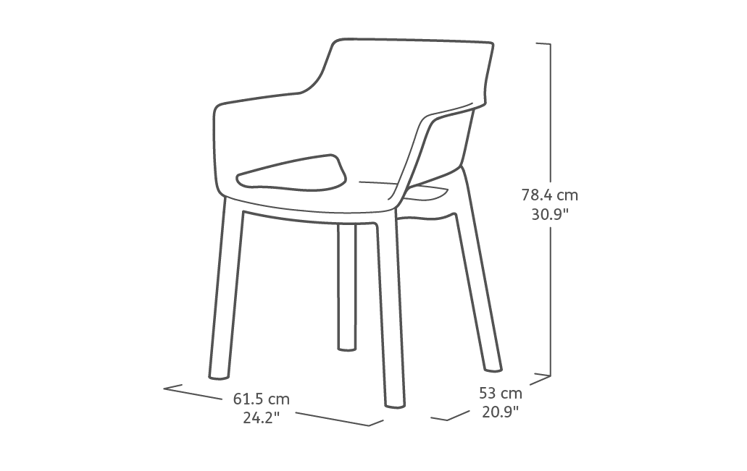Elisa Dining Chair Set of 6 - Grey